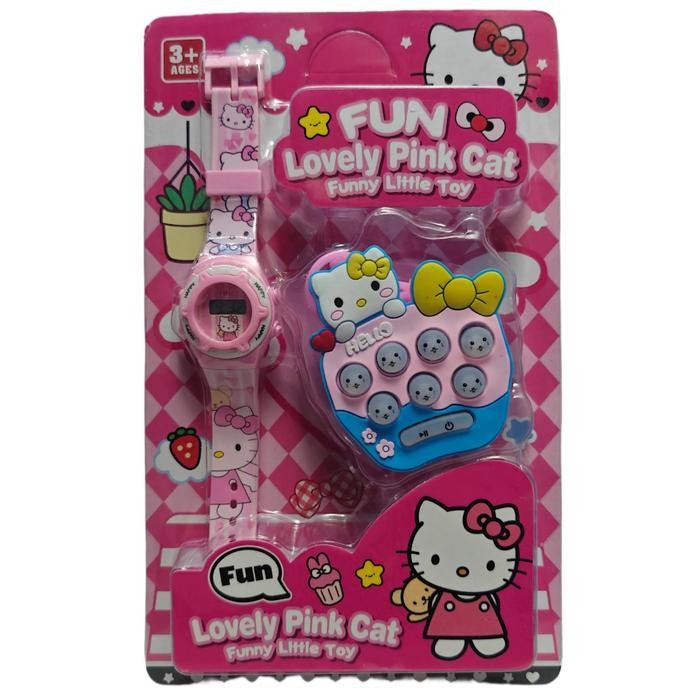 Jam Tangan Anak Bonus Pop It Karakter Kuromi Unicorn Stelalou - Zansen
