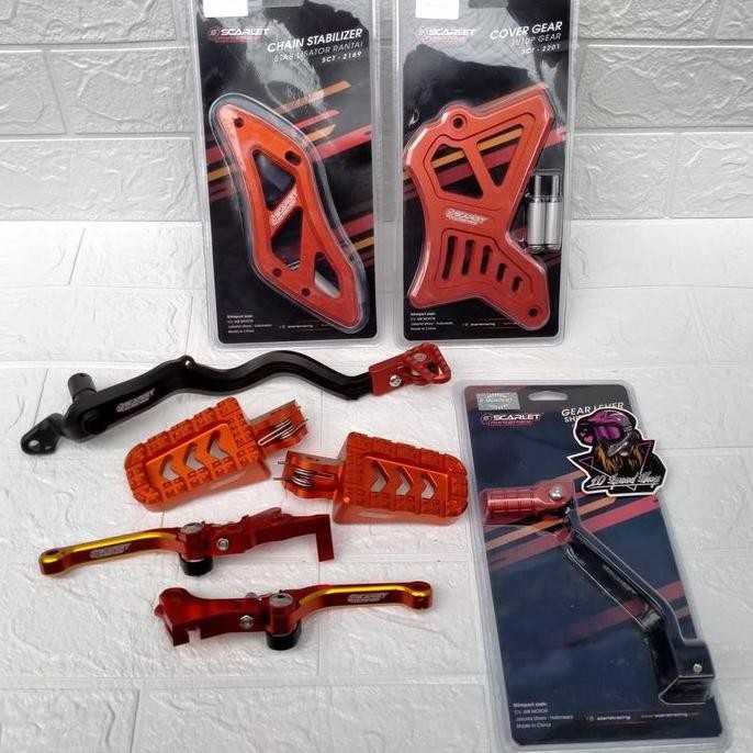 Paket Scarlet Crf 150 Pedal Rem Operan Handle Lipat Cover Gear Crf 150 murah
