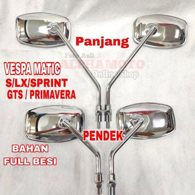 Spion Kotak Classic Vespa Primavera Sprint LX S125 S150 Retro Matic
