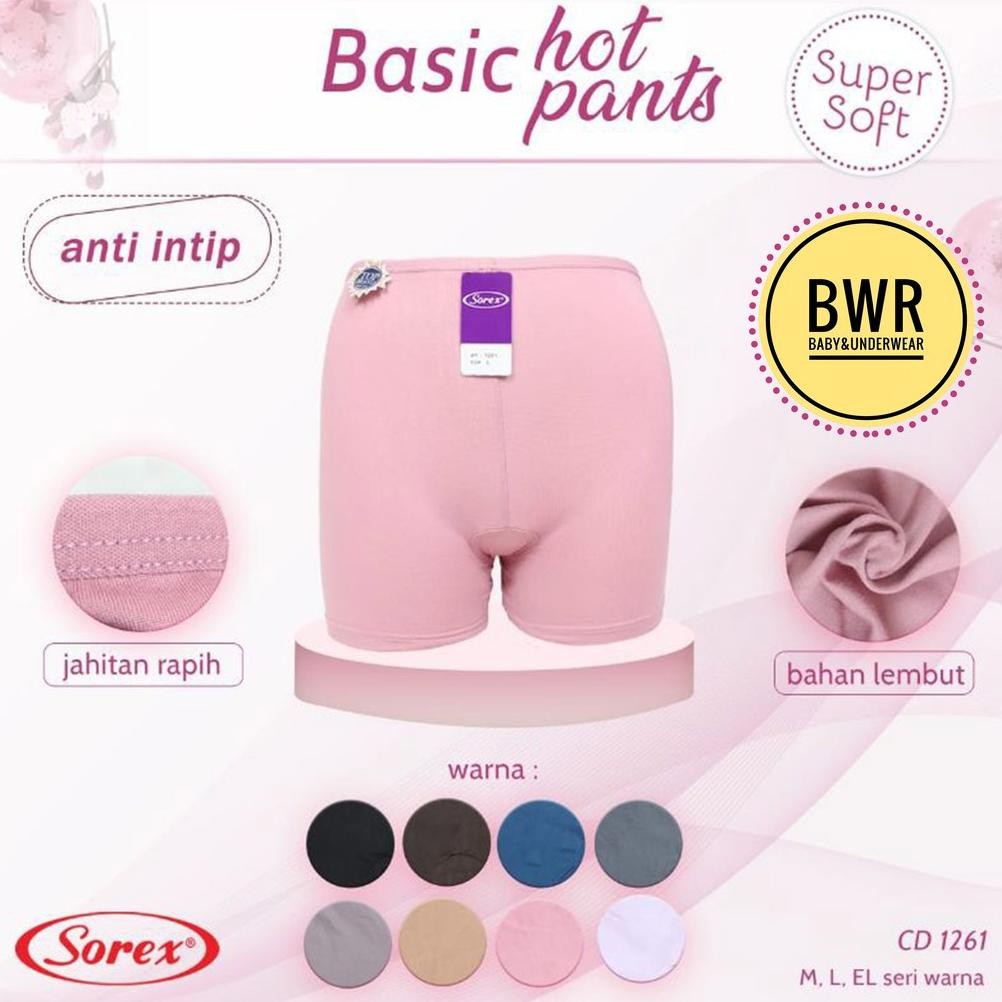 [ 3Pc ]  Short Sorex 1261 Super Soft / Cd Sorex Celana Dalam Boxer Wanita Boxer Sorex Hot Pants | Bw