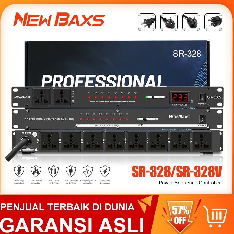 NEW BAXS Pengurus kuasa SR-328/SR-328V 8channel 40 amp power controller Audiosystem power ting is ap