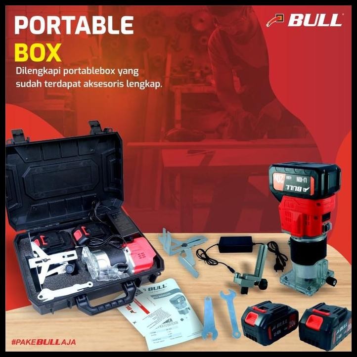 BEST DEAL BULL CORDLESS TRIMMER BL390 MESIN TRIMMER KAYU BATERAI