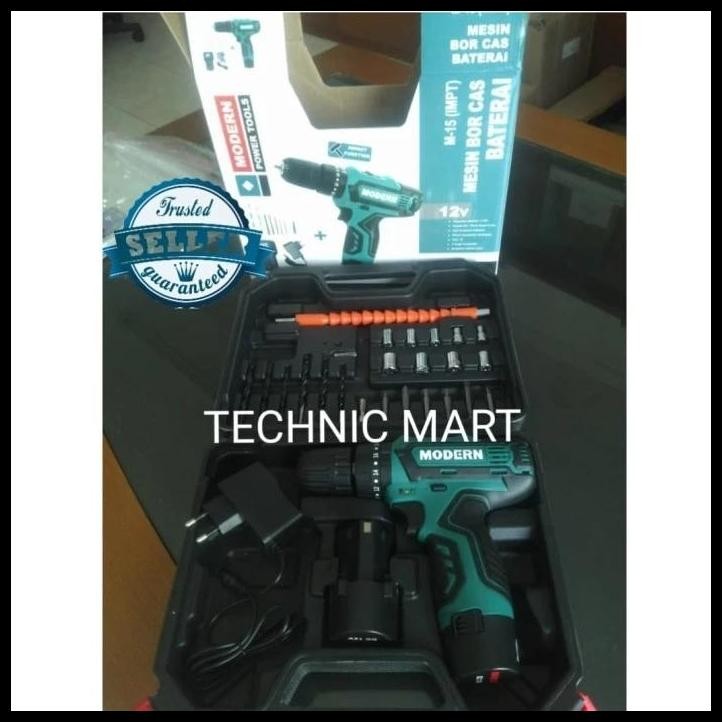 HOT DEAL MESIN BOR CAS BATERAI M-15/ 10MM BESI KAYU TEMBOK IMPACT DRILL/ BOSCH 