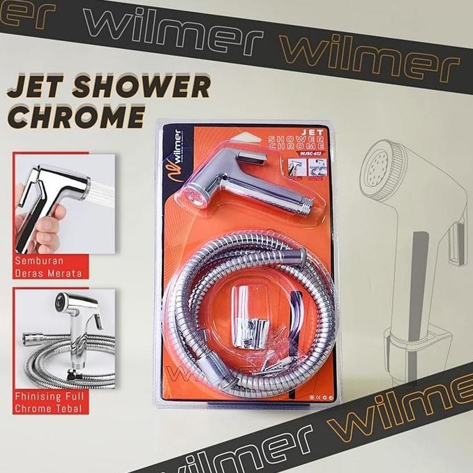 Promo / Terlaris Jet Shower Toilet Shower Jet Washer Bidet Cebok Kloset Closet WC Putih Chrome Set S