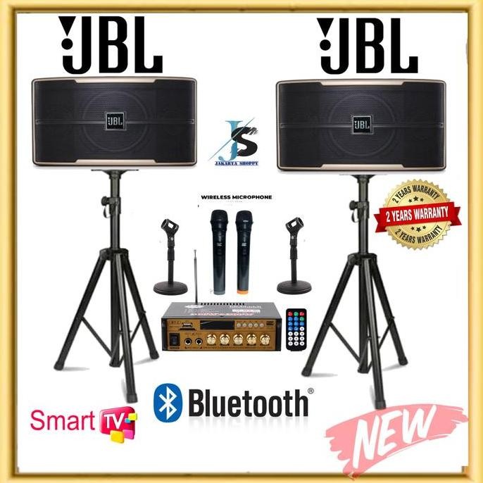 BARU PAKET KARAOKE JBL SPEAKER 6.5 INCH + 2 MIC WIRELESS KARAOKE BLUETOOTH
