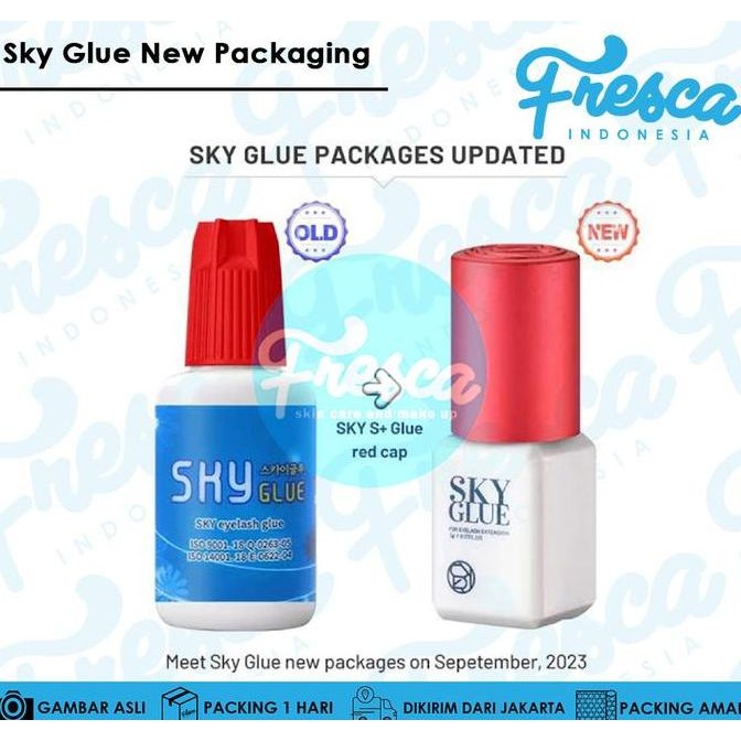 [10Ml] Sky Glue Red+ Eyelash Glue Extention Lem Bulu Mata Kualitas Terbaik Harga Termurah