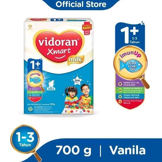 

TERMURAH BUNDLE VIDORAN XMART 1+ 3+ VANILA MADU 700GR SUSU BUBUK ANAK PERAWATAN