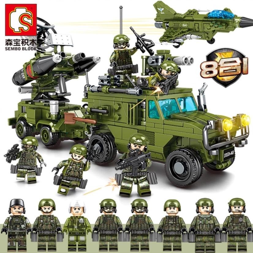 Sembo Block Heavy Equipment: Air and Ground Battle Military -  Kendaraan Perang Kapal Laut, Tank, Mo