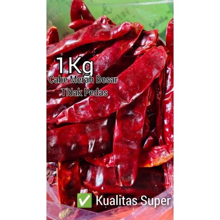 

Eksklusif Cabe Merah Besar Wonder Hot /Tidak Pedas Paket 1Kg