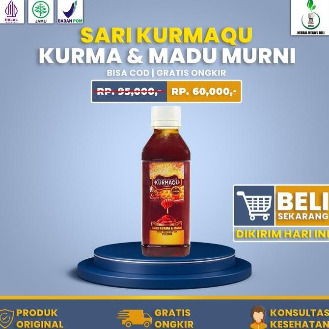 

TERMURAH SARI KURMAQU KURMA AJWA + MADU MURNI SEHATKAN TUBUH & IMUN ALAMI