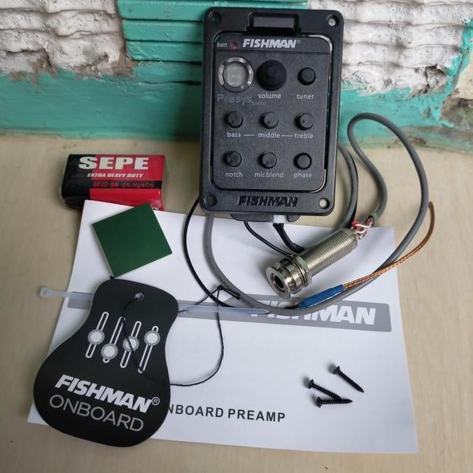 BARU EQUALIZER PREAMP FISHMAN MIC BLEND 301 ORIGINAL GITAR AKUSTIK