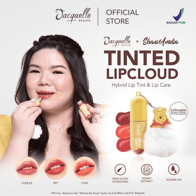 

TERMURAH JACQUELLE LIP TINT TINTED LIP CLOUD SHANI DISNEY POOH GLOSSY MADU