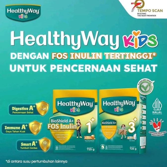 

TERMURAH HEALTHYWAY KIDS 1+ 3+ 725GR SUSU ANAK MADU VANILA DENGAN FOS INULIN TINGGI
