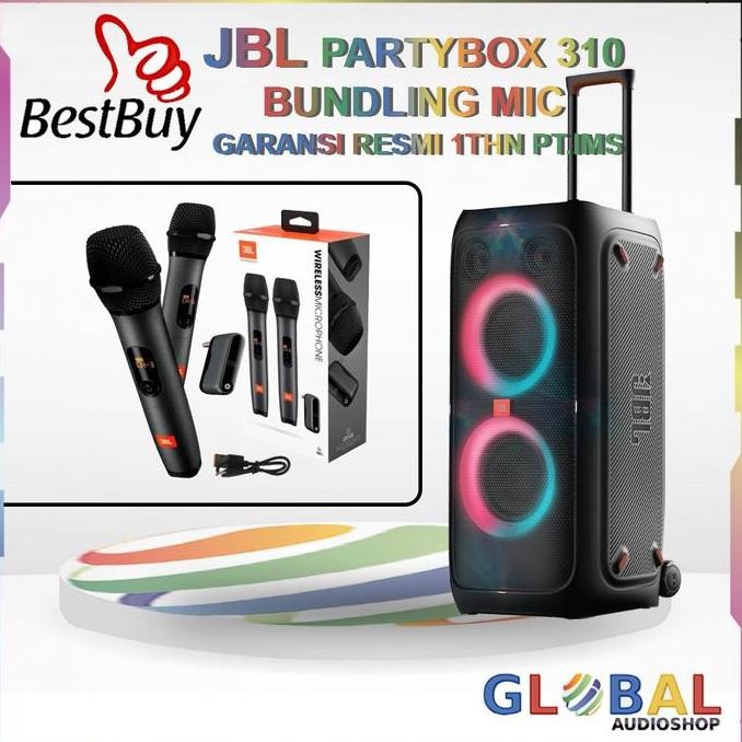 BARU JBL PARTYBOX 310 + BONUS MIC ANYSING MC880 SPEAKER KARAOKE
