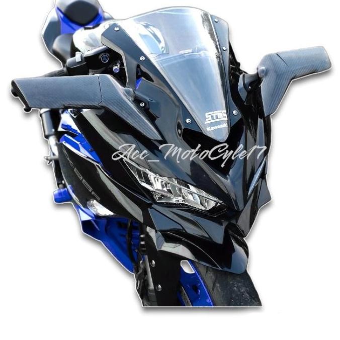 Produk Baru Spion Winglet Model H2R Carbon Kevlar Universal - ZX25R CBR Ninja R15 GSX Aksesoris Moto