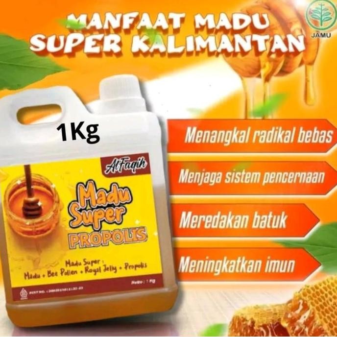 

TERMURAH MADU SUPER PROPOLIS 1KG PLUS ROYAL JELLY & BEE POLLEN UNTUK IMUN TUBUH