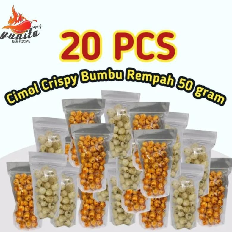 

Cimol Kering Pedas Crispy Daun Jeruk 50 Gram (20 Pcs)