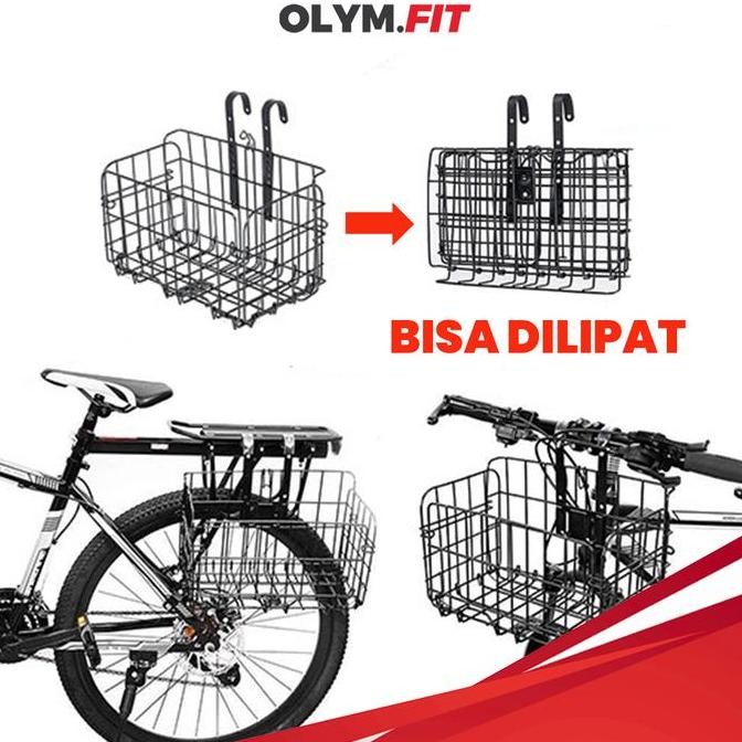 Promo Terbaru, Keranjang Sepeda Lipat Foldable Basket Untuk Sepeda Dewasa Mtb Seli Lipat Aksesoris S