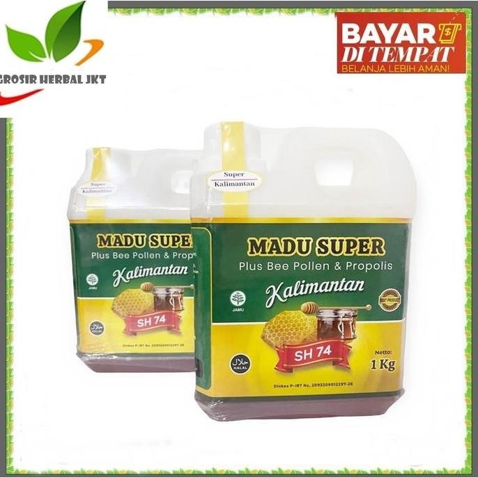 

TERMURAH MADU SUPER KALIMANTAN PLUS BEE POLLEN PROPOLIS 1KG MURNI ALAMI