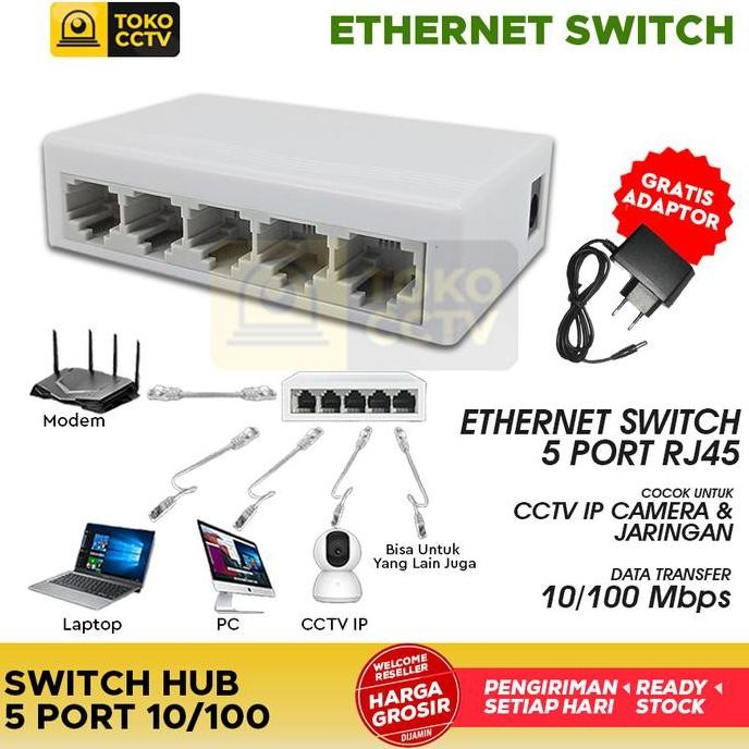 diskon ethernet switch 5/8 port rj45 10/100mbps kamera ip cctv jaringan lan hub