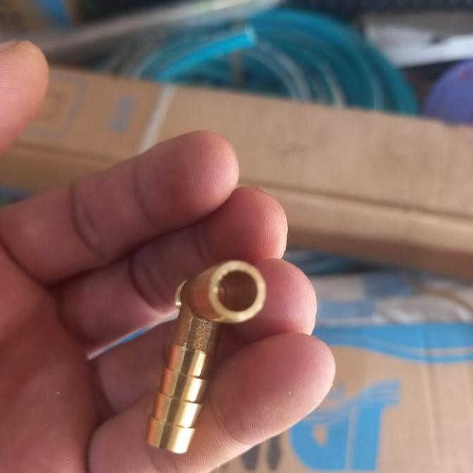 Nepel Selang 3 Cabang T Selang 5/16 8Mm Kuningan