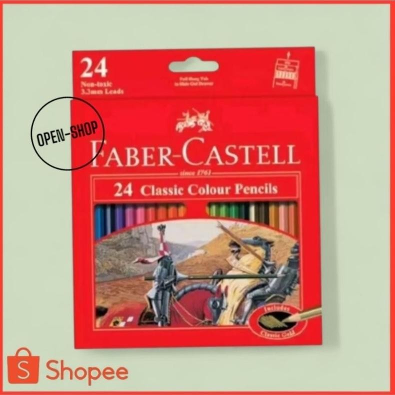 

Pensil Warna Faber Castell 24 warna/ Classic Caleer 24 Warna Faber Castell