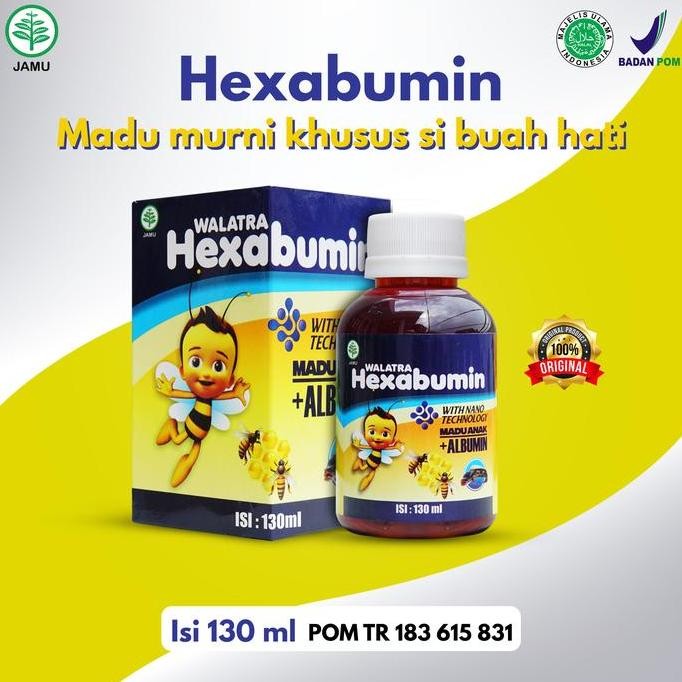 

TERMURAH WALATRA HEXABUMIN MADU ANAK ORIGINAL - NANO TEKNOLOGI VITAMIN PENAMBAH NAFSU MAKAN