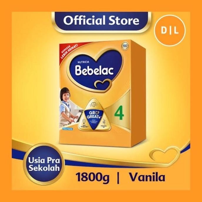 

TERMURAH SUSU BEBELAC 4 1800GR RASA VANILA / MADU | SUSU ANAK 3 TAHUN+