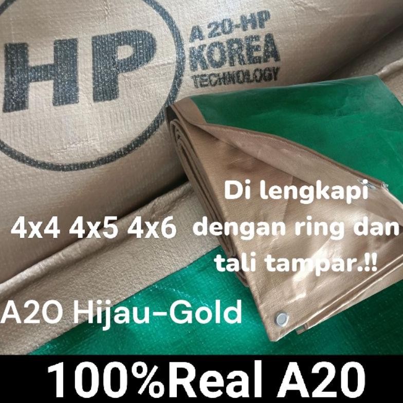 Terpal Plastik A20 Original Hijau-Gold, Hijau-Hijau
