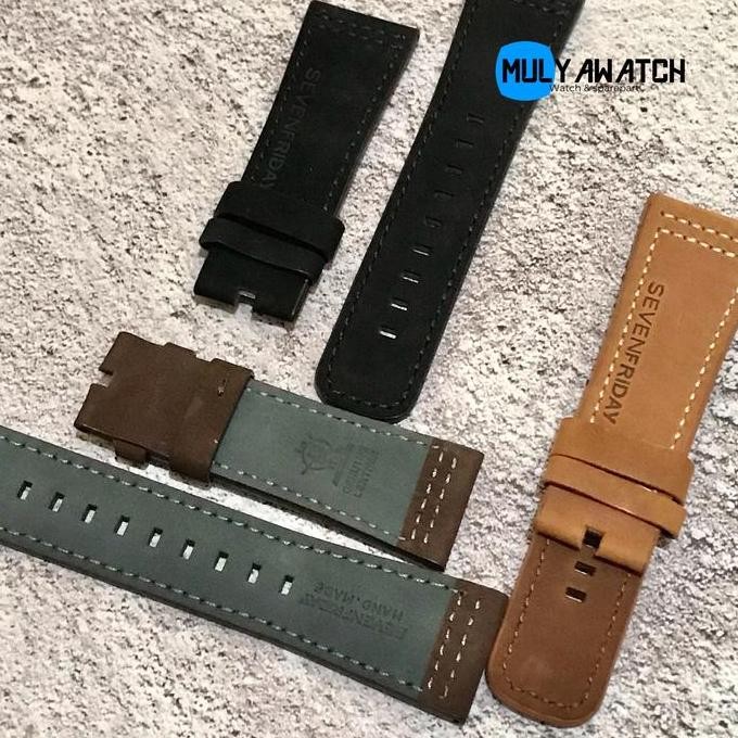 Ori - Strap Kulit Suede 28Mm Sevenfriday - Tali Jam Tangan Asli Velvet Premium