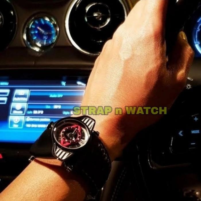 Jam Tangan Pria Wanita Azimuth Gt Swiss Kulit Leather Strap Limited