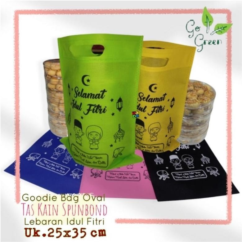 

CQ37 jg-8 1 Lusinan Isi 12 Pcs Tas Kain Spunbond Goodie Bag Tulisan Custom Sablon Lebaran Idul Fitri 2025 Termurah Kantong Belanja Sembako Goodybag Bingkisan Souvenir Snack, Hampers Paper Bag Hantaran Kue Kering Ukuran Kecil Besar Jumbo 25x35 30x40 38x45