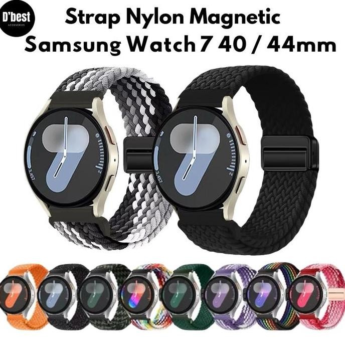 Ori - Strap Nylon Magnetik Samsung Galaxy Watch 7 40Mm / 44Mm - Tali Jam Smartwatch Samsung Series 7