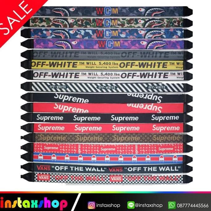Ori - Tali Kamera Dslr Mirrorless Supreme Bape Wgm Vans - Strap Leher Model Fashion