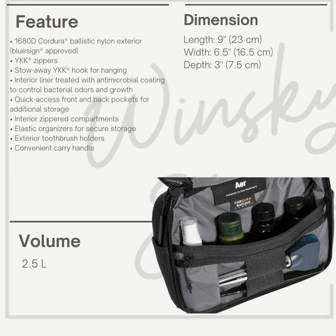 AER Travel Kit 2 - Cordura 1680D Material Organizer Bag / Tas EDC