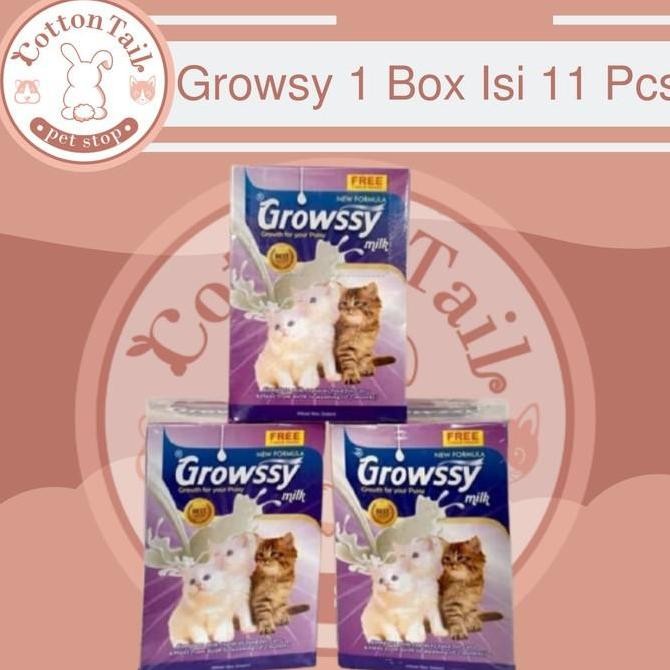 Promo Susu Kucing Growssy Isi 11 Sachet - Susu Anak Kucing & Kucing Dewasa