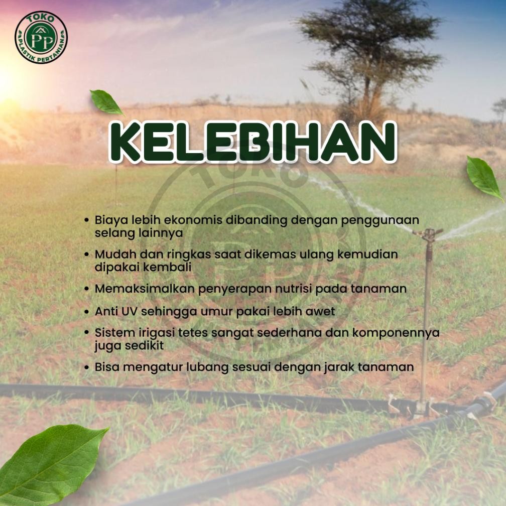 Selang Drip 30 Micron 3 Dim 50 Meter - Selang Irigasi 3 Inch Cod