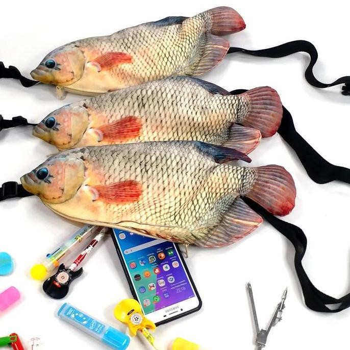 Tas Selempang Punggung Dada Ikan Gurame Gurami Untuk Travel Canvas Tas Buckle Bumbag