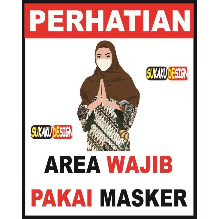 ready BANNER AREA WAJIB MASKER 100x80 cm