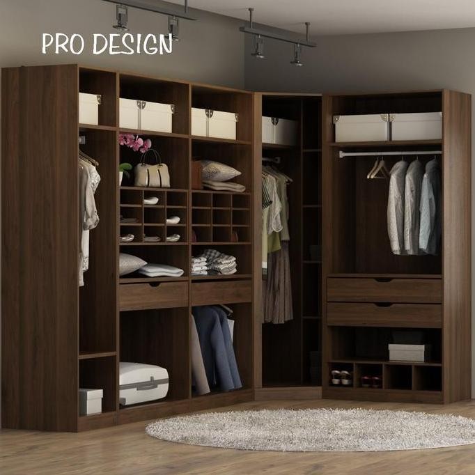 Pro Design Abacus Lemari Modular / Lemari Custom Warna Walnut Gelap