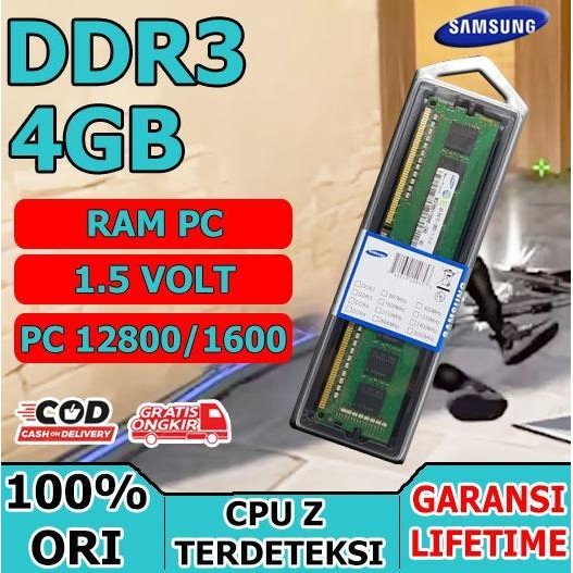 DS RAM PC 4gb - DDR3 - 2rx8 - PC3 - 12800U - MERK SAMSUNG