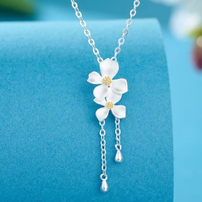 S999Kalung Zhuofang Wanita Perak Murni