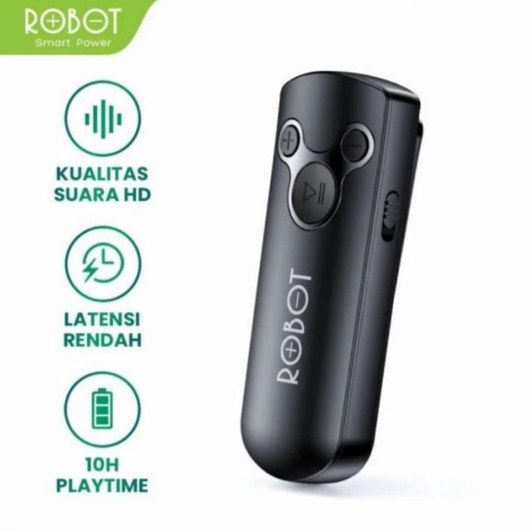 Robot RS10 Bluetooth Receiver 5.0 - Robot Bluetooth Audio Receiver Aux Original DiM