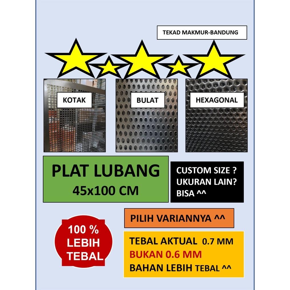 Plat 45x100 - Plat Besi Ram Speaker -  Ram Grill Plat Lubang - Ram Grill Box Sound DiM