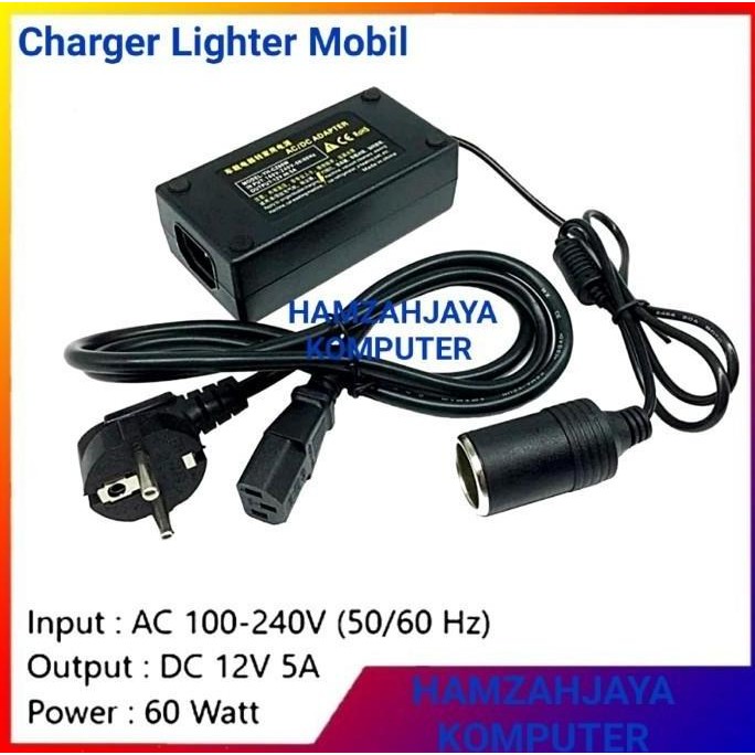 Colokan Lighter Adaptor Vacum Vacuum Cleaner Mobil Ke Listrik 12V 10A