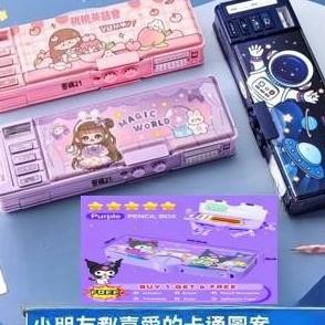 

MAYY K001PLUS Kotak Pensil Multifungsi Motif Kartun Untuk Laki Laki Perempuan / Kotak Pensil Serbaguna Anak Sekolah TK SD / Tempat Pensil Anak Stationery