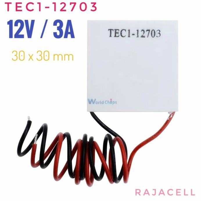 Peltier TEC1 12703 12V 3A 30x30 Thermoelectric Cooler Peltir Dispenser DiM