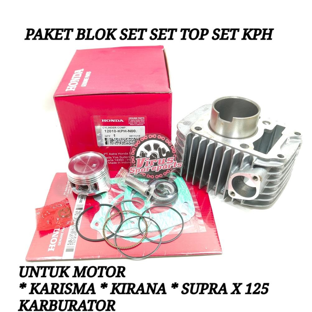 BLOK SEHER ASSY PLUS TOP SET KARISMA SUPRA X 125 KIRANA SUPRA X 125 KARBU KPH