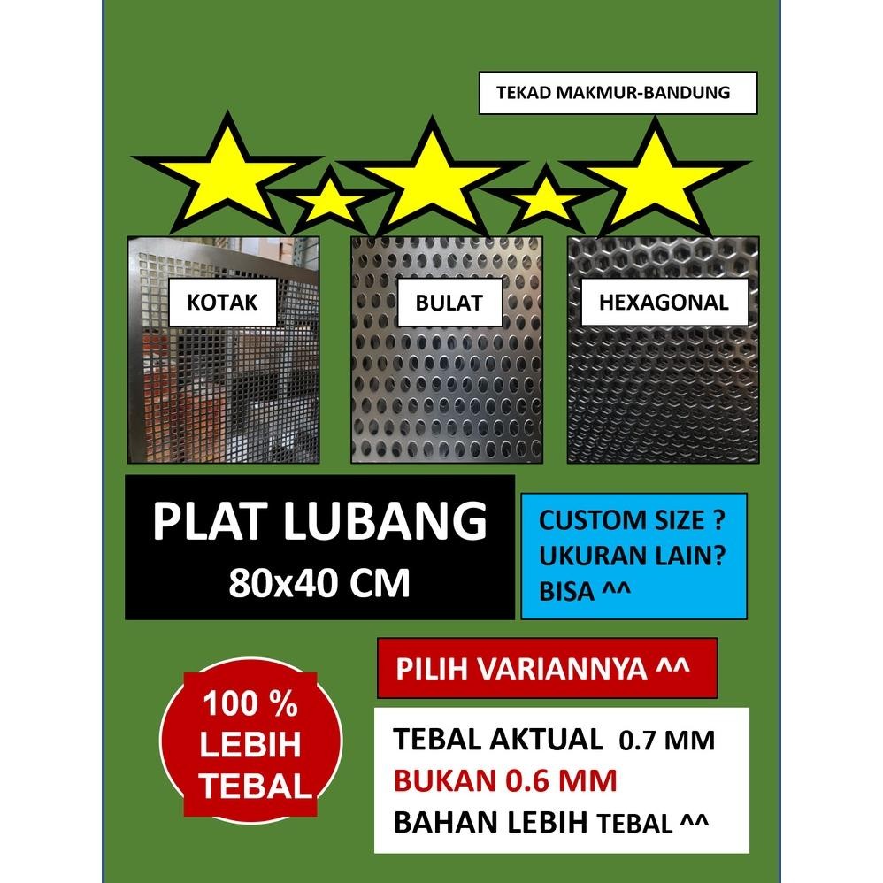 Plat 80x40 - Plat Besi Ram Speaker -  Ram Grill Plat Lubang - Ram Grill Box Sound DiM