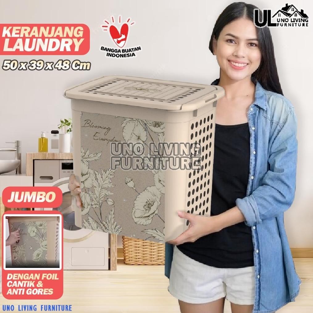 Rak Keranjang Baju Kotor Laundry Basket Jumbo Naiba 3190 Emerald Keranjang Baju Laundry Bag Original
